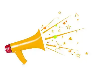 卡通小喇叭开业活动放假通知喇叭素材