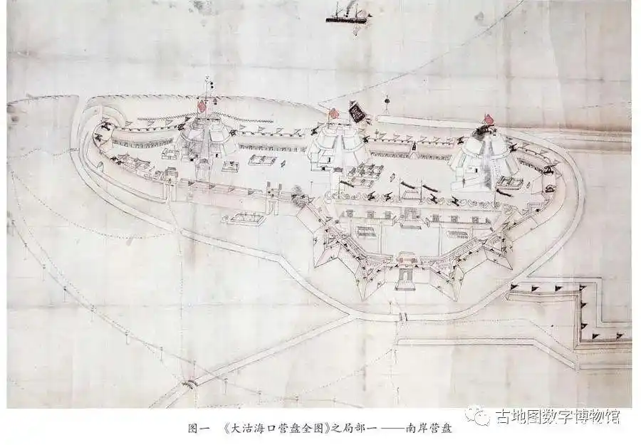 集文献,文物,地理价值于一身的清代《天津大沽口营盘图》