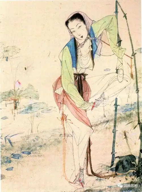 胡也佛 笔下的人物,妩媚灵动|仕女|画家|白描_网易订阅