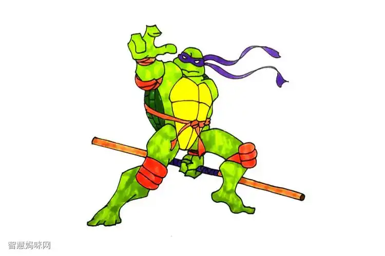 忍者神龟简笔画画法步骤