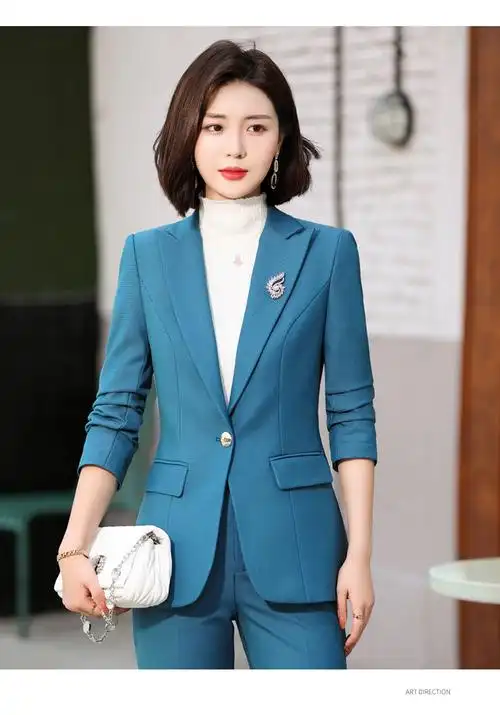 高端职业西装阔腿裤套装女春秋时尚气质收腰主持人正装经理工作服