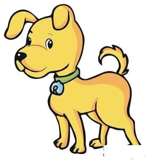 笔画图片彩色小狗简笔画彩色可爱卡通狗简笔画怎么画卡通狗简笔画图片