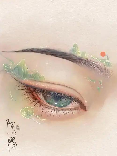 临摹@刺痛我绘画教学杨老师原创眼睛#水墨风