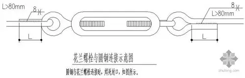 某花蓝螺栓节点构造详图
