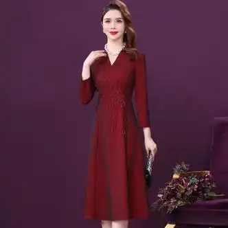 恒源祥结婚喜婆婆婚宴装高端旗袍婚礼妈m妈礼服高贵丈母娘喜服连衣裙