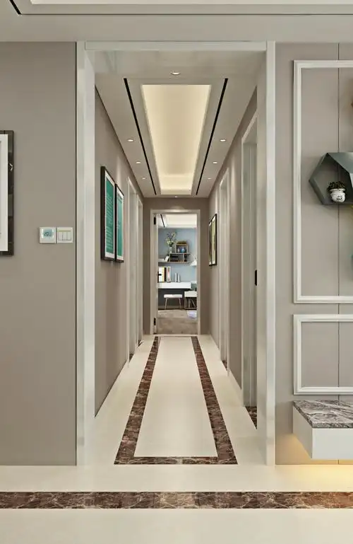 现代北欧风格四居过道装修效果图