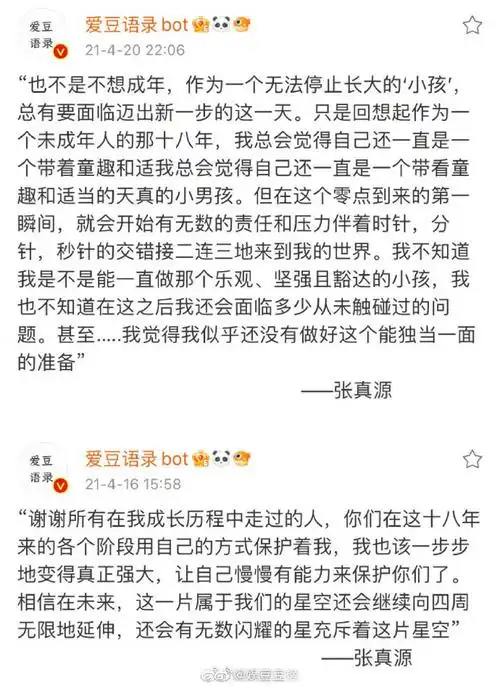 张真源语录我大存特存  比一些脑袋空空只懂融梗抄袭嘴里说不出半句的