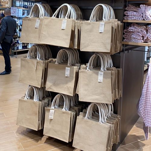 muji无印良品麻布袋简易亚麻环保购物袋黄麻包手提托特包ins防水