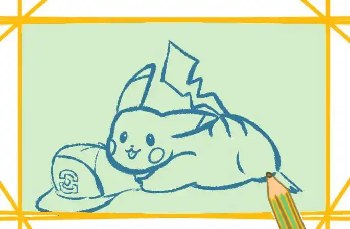 皮卡丘精灵蛋简笔画