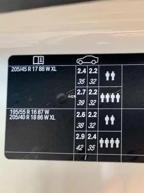 mini胎压关于b柱上的标示