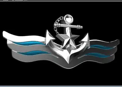 海军胸标模型 徽章模型 胸标模型 高精度海军胸标￥25 模型 77