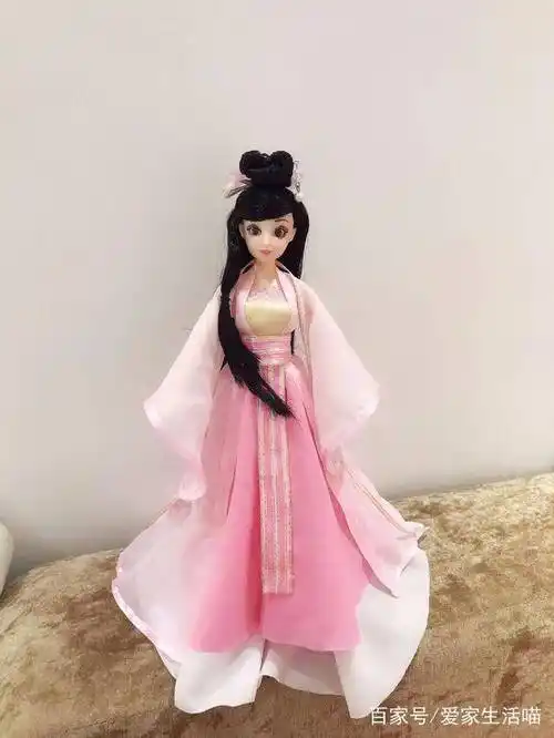 教你手工制作唯美古风芭比娃娃衣,仙气十足_古装_布料_魔术