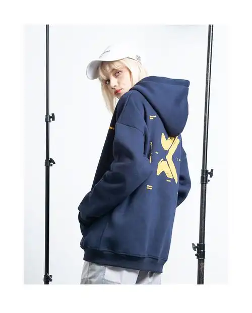 killwinner 国潮三色套头卫衣男潮牌圆领套头连帽衫潮