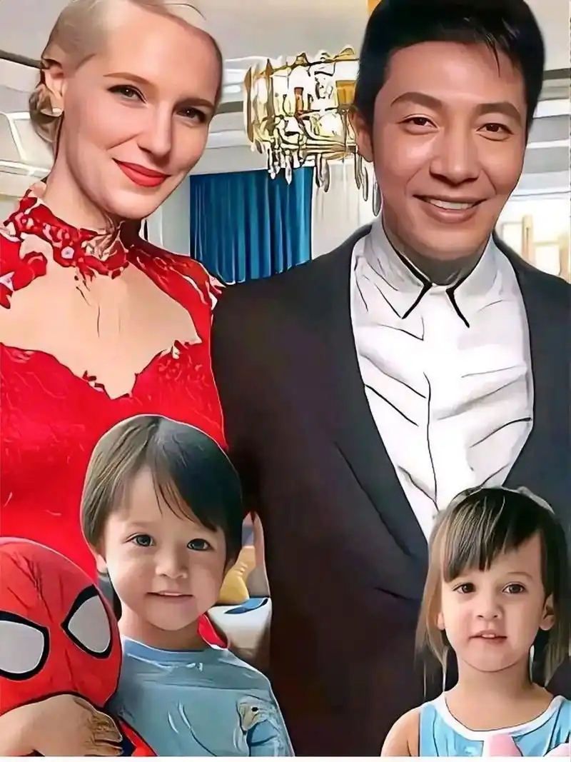 北大才子撒贝宁的全家照: 央视著名主持人撒贝宁与其加拿大妻子李白