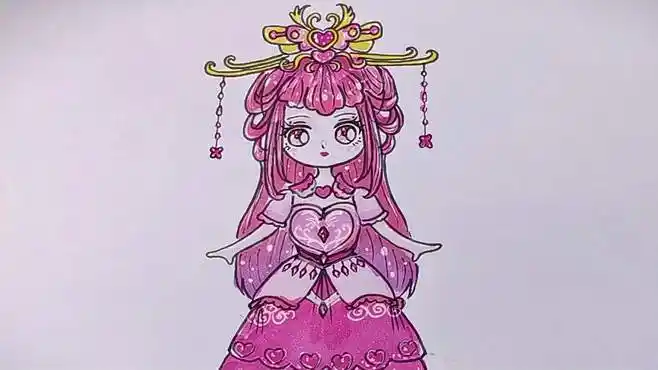 叶罗丽情公主简笔画,上次画得不好看,这次重新画-母婴亲子视频-搜狐