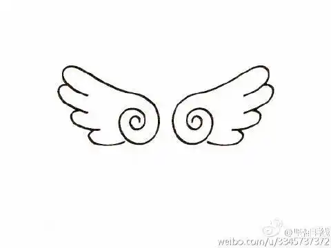 简单翅膀简笔画