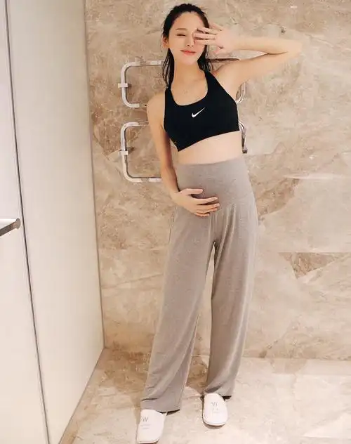 纯色女款舒适孕妇裤宽松孕期准妈妈休闲裤