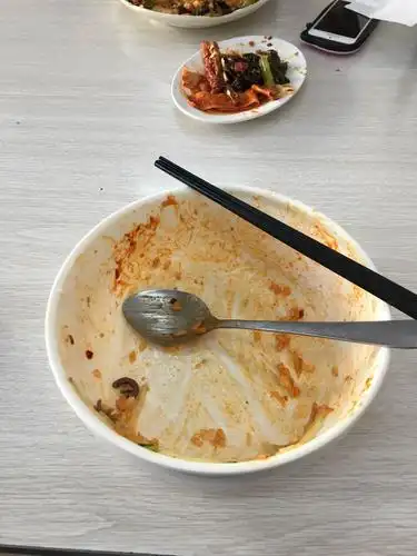 吃之前没合计拍照,看看空碗吧,你就知道味道怎么样了!哎!