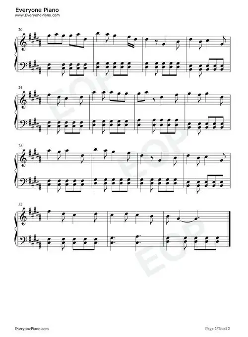 等你归来-简单版-我在红尘等你人间等你守繁华之外-抖音热歌五线谱