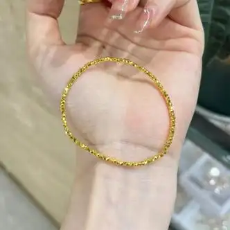 brangdy施华洛世奇皓碎金子手链女18k金星河圆珠蹦迪小金珠轻奢感气质