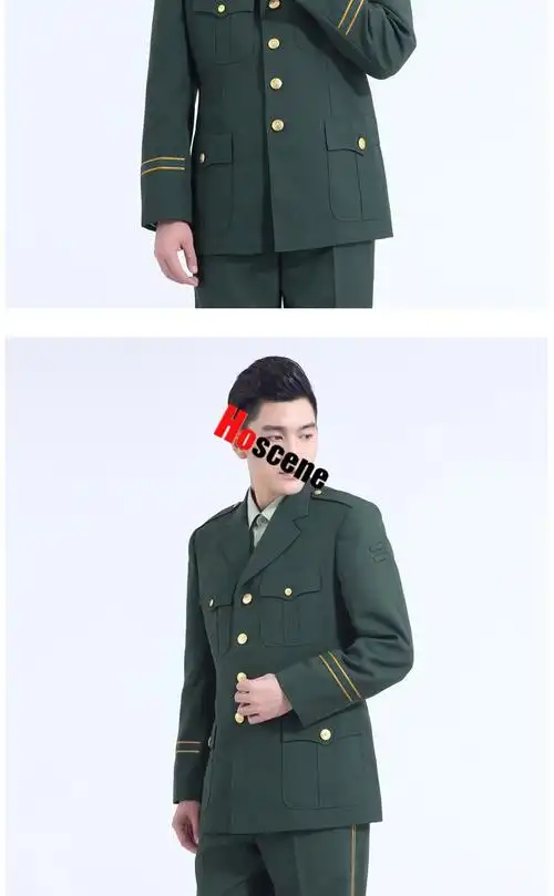 hoscene07式武警士兵干部春秋常服套装男女兵正装空军干部制服海军冬