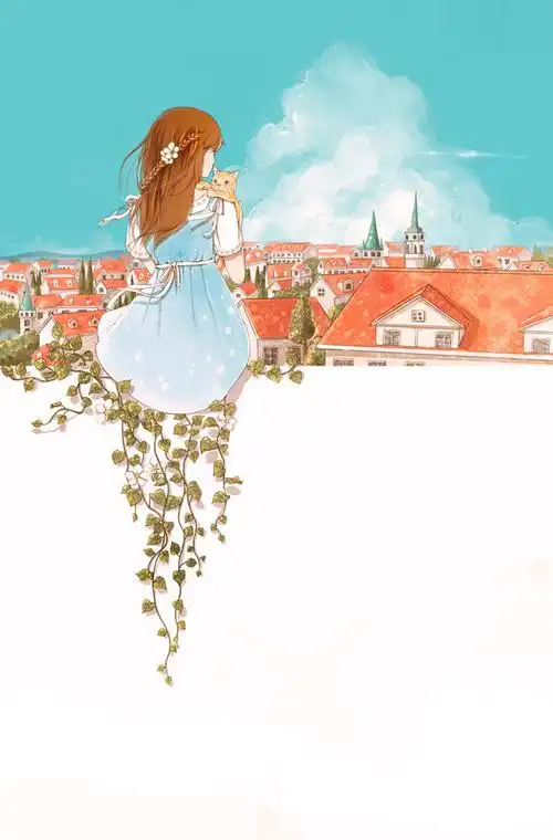 插画风景人物森系手绘水彩涂鸦星空唯美意境背景二次元小清新治愈系