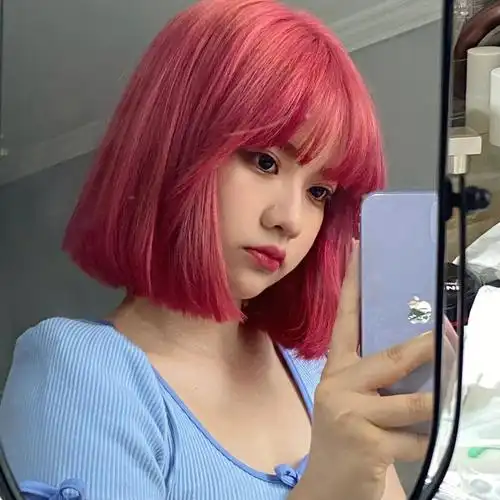 火龙果色短发超满意的夏日发色