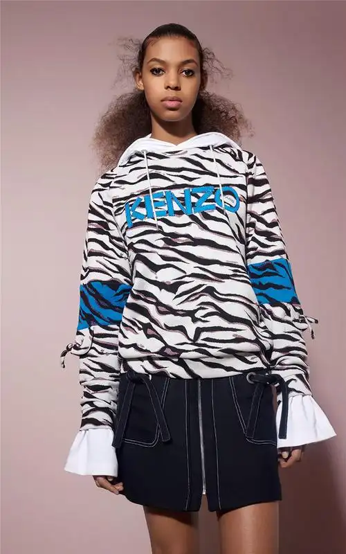 专柜代购kenzo/高田贤三2016新款女运动衫个性长袖虎纹套头衫