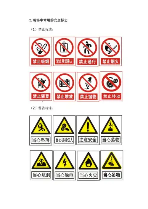 常见的安全标识