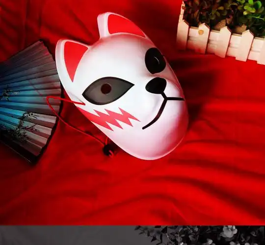 动漫日本鬼灭之刃灶门炭治郎锖兔真菰蝴蝶面具万圣节狐狸面具