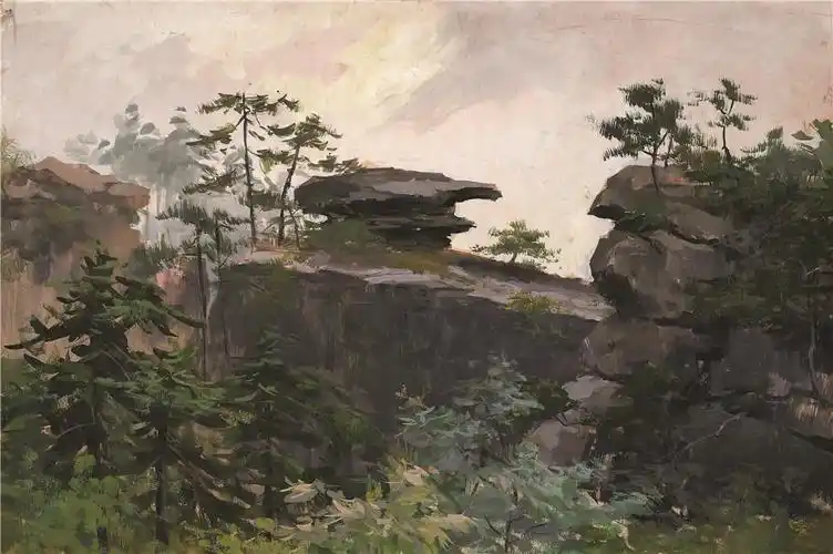 lot 569 分享 拍品描述 28*41  纸本水彩  托片  2004年作      朱辉