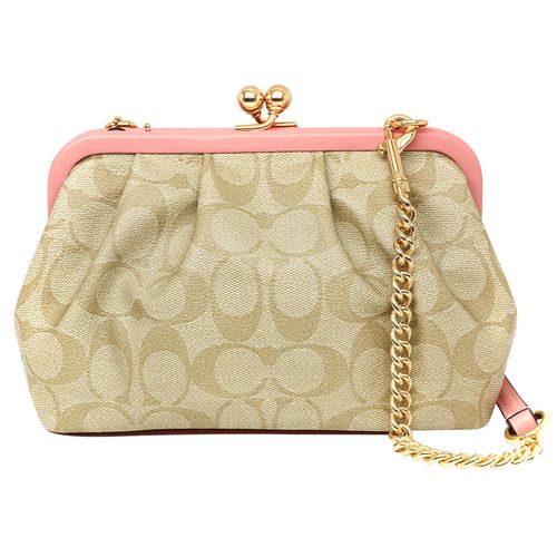 coach蔻驰女士复古吻锁单肩包2021新款斜跨包云朵包链条包女包