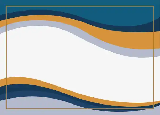蓝色波浪边框证书
