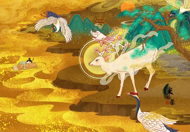 敦煌文化系列插画之九色鹿