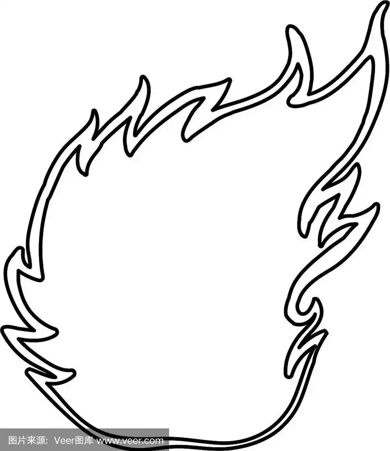 火燃烧的剪影