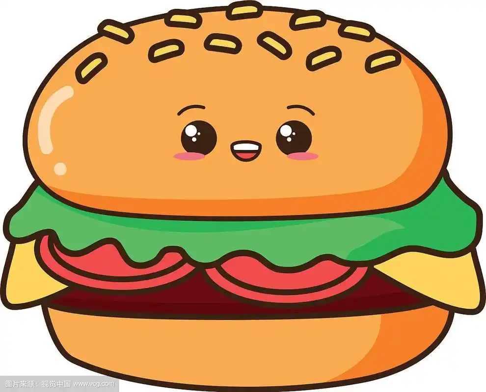 卡哇伊汉堡卡通