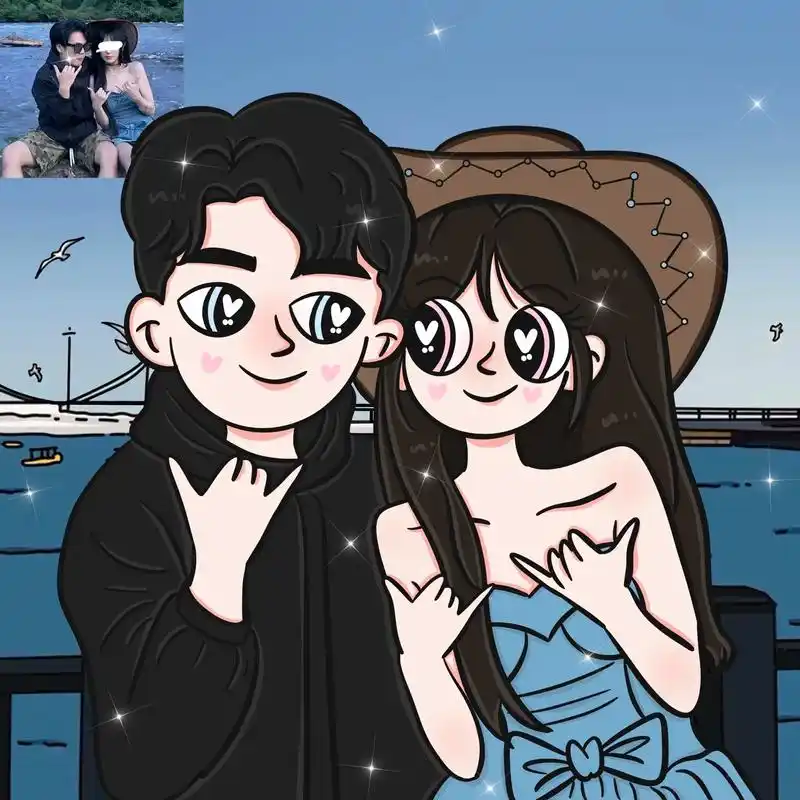 超还原的星蝶风手绘头像来啦~可定制装饰画哦 #星蝶公主情侣头 - 抖音