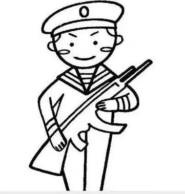解放军简笔画 - 简单简笔画