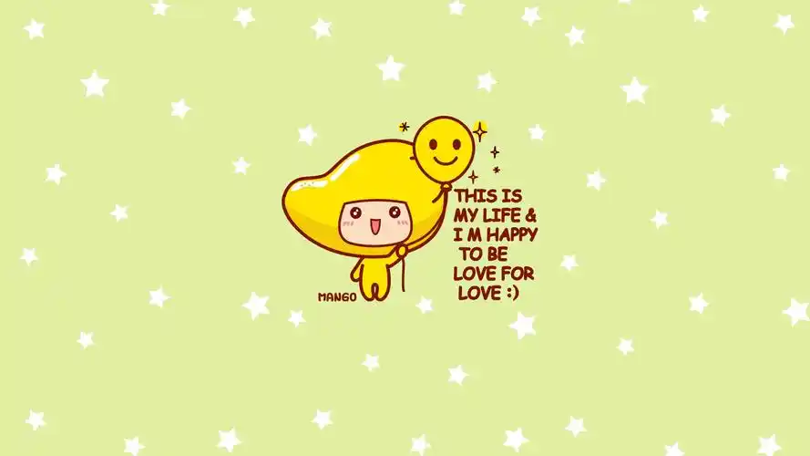 简约可爱卡通芒果仔桌面壁纸