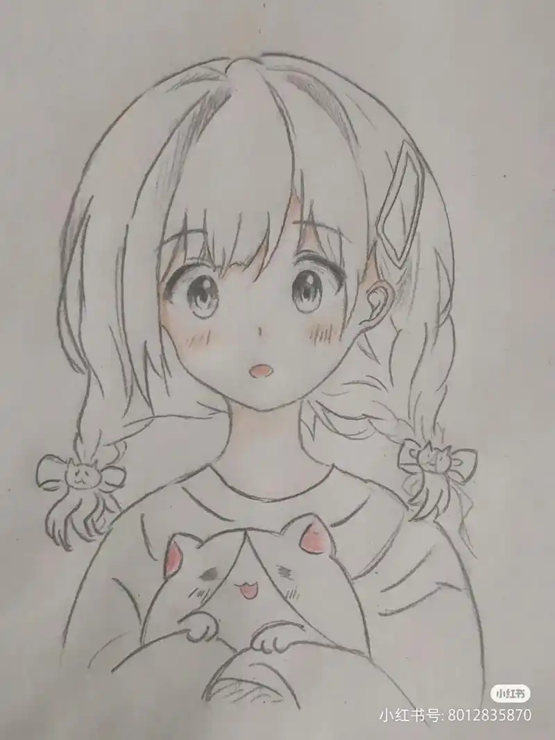线稿begin#手绘#临摹 - 抖音