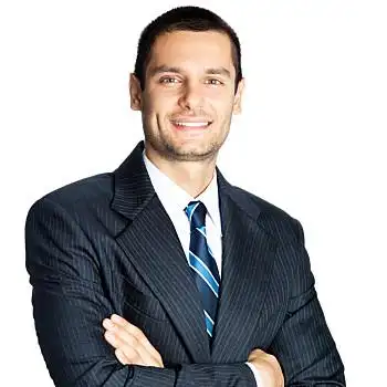 商务人士,隔绝,白色背景,背景,头像,高兴,微笑