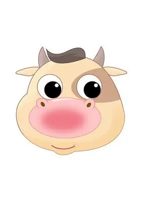 2021牛年可爱牛头设计元素