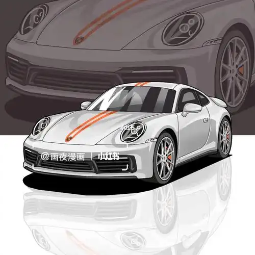汽车手绘头像保时捷992头像分享