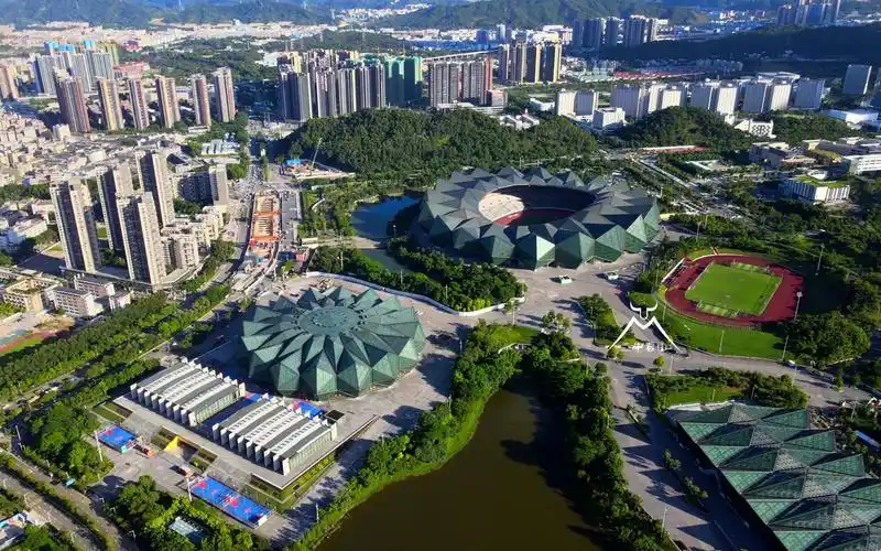 航拍深圳龙岗大运中心区域 shenzhen universiade center_哔哩哔哩 (