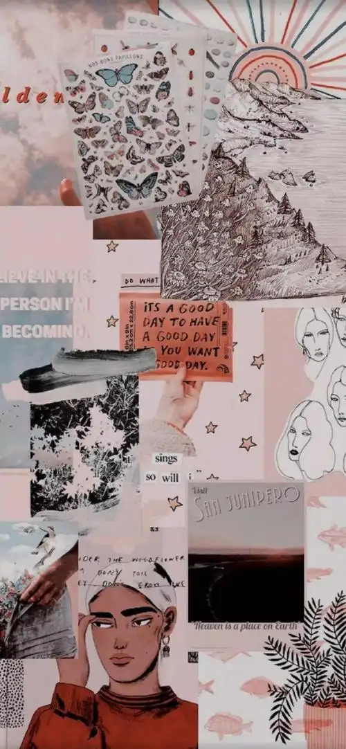 复古风拼贴壁纸,我就是最时尚的崽