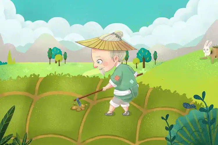 q版儿插一个农民伯伯耕地