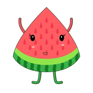 卡通可爱西瓜png素材