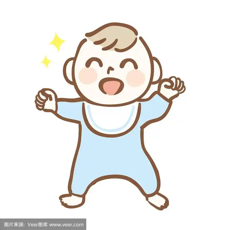 健康可爱的宝宝插画