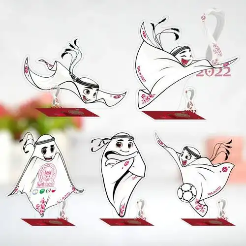 物laeeb会徽周边生日礼物桌面摆件立牌2022世界杯吉祥物laeeb05钥匙扣