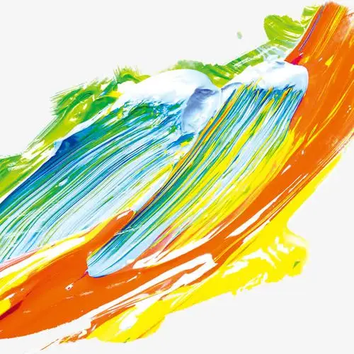 彩色笔刷不规则